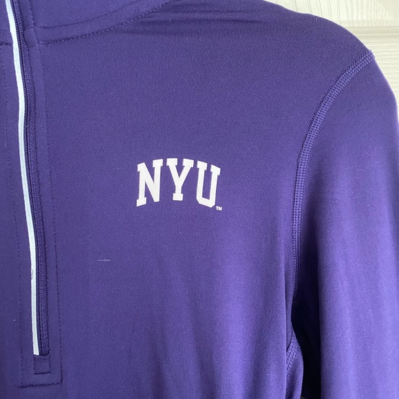Purple NYU Nike 1/4 Dryfit Top - Picture 2 of 9